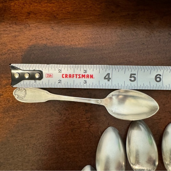 10 SAGLIER FRERES SilverPlated SPOONS - Shell Tip Design - Pattern Name S1F3 - Picture 13 of 16